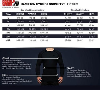 Gorilla Wear Hamilton Hybrid Long Sleeve - Black - Urban Gym Wear