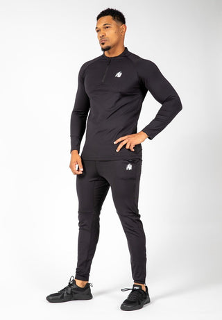 Gorilla Wear Hamilton Hybrid Long Sleeve - Black - Urban Gym Wear