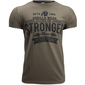 Gorilla Wear Hobbs T-Shirt - Army Green - Urban Gym Wear