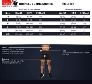 Gorilla Wear Hornell Boxing Shorts - Black/Grey - Urban Gym Wear