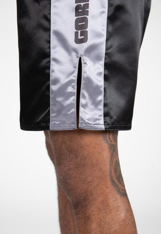 Gorilla Wear Hornell Boxing Shorts - Black/Grey - Urban Gym Wear