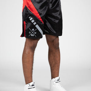 Gorilla Wear Hornell Boxing Shorts - Black/Red - Urban Gym Wear