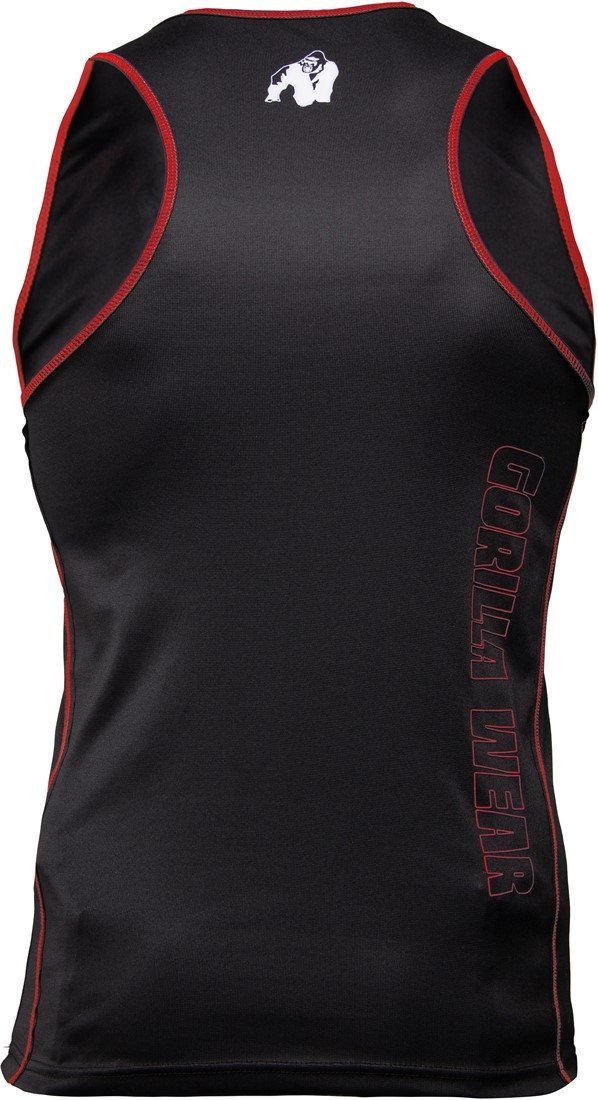 Gorilla Wear Kenwood Tank Top - Black-Red - Urban Gym Wear