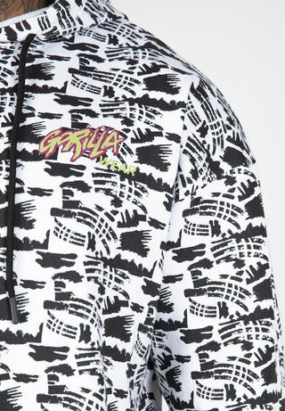 Gorilla Wear Legacy Oversized Hoodie - White/Black - Urban Gym Wear