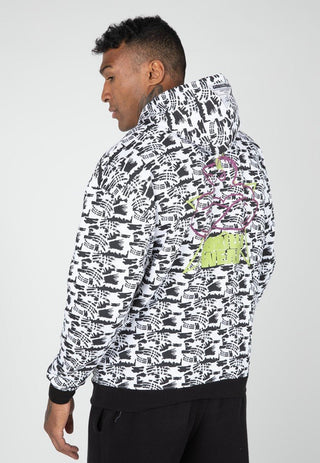 Gorilla Wear Legacy Oversized Hoodie - White/Black - Urban Gym Wear