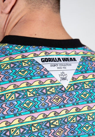 Gorilla Wear Legacy Oversized T-Shirt - Blue/Purple/Yellow - Urban Gym Wear