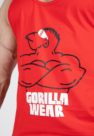 Gorilla Wear Legacy Stringer - Red - Urban Gym Wear