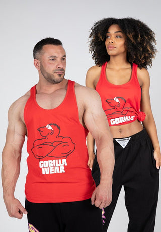 Gorilla Wear Legacy Stringer - Red - Urban Gym Wear
