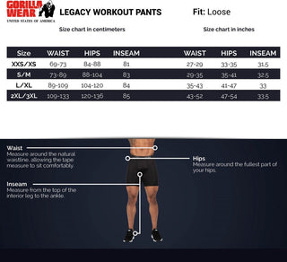 Gorilla Wear Legacy Workout Pants - Black - Urban Gym Wear