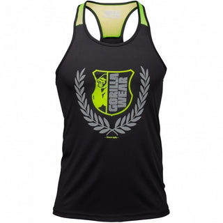 Gorilla Wear Lexington Tank Top - Black-Neon Lime - Urban Gym Wear