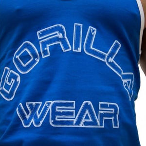 Gorilla Wear Logo Stringer Tank Top - Royal Blue - Urban Gym Wear