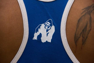Gorilla Wear Logo Stringer Tank Top - Royal Blue - Urban Gym Wear