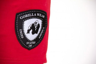 Gorilla Wear Los Angeles Sweat Shorts - Red - Urban Gym Wear