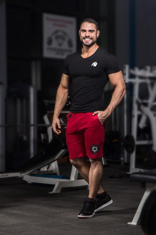 Gorilla Wear Los Angeles Sweat Shorts - Red - Urban Gym Wear