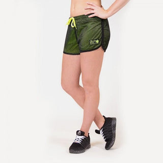 Gorilla Wear Madison Reversible Shorts - Black-Neon Lime - Urban Gym Wear