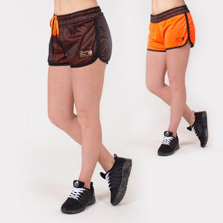 Gorilla Wear Madison Reversible Shorts - Black-Neon Orange - Urban Gym Wear