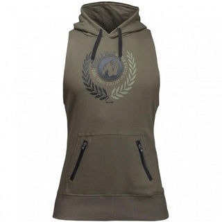 Gorilla Wear Manti Sleeveless Hoodie - Army Green - Urban Gym Wear