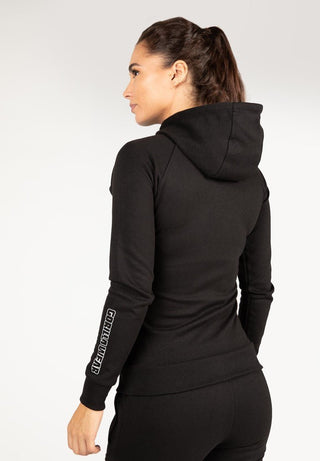 Gorilla Wear Marion Zipped Hoodie - Black - Urban Gym Wear