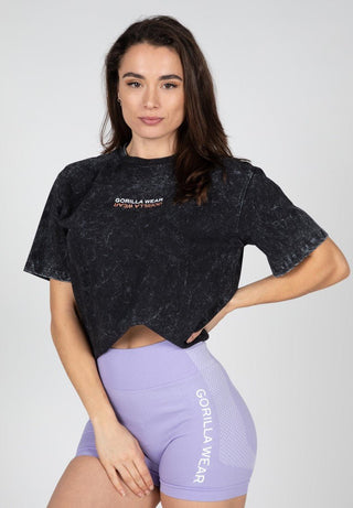 Gorilla Wear Medina Oversized T-Shirt - Washed Black - Urban Gym Wear