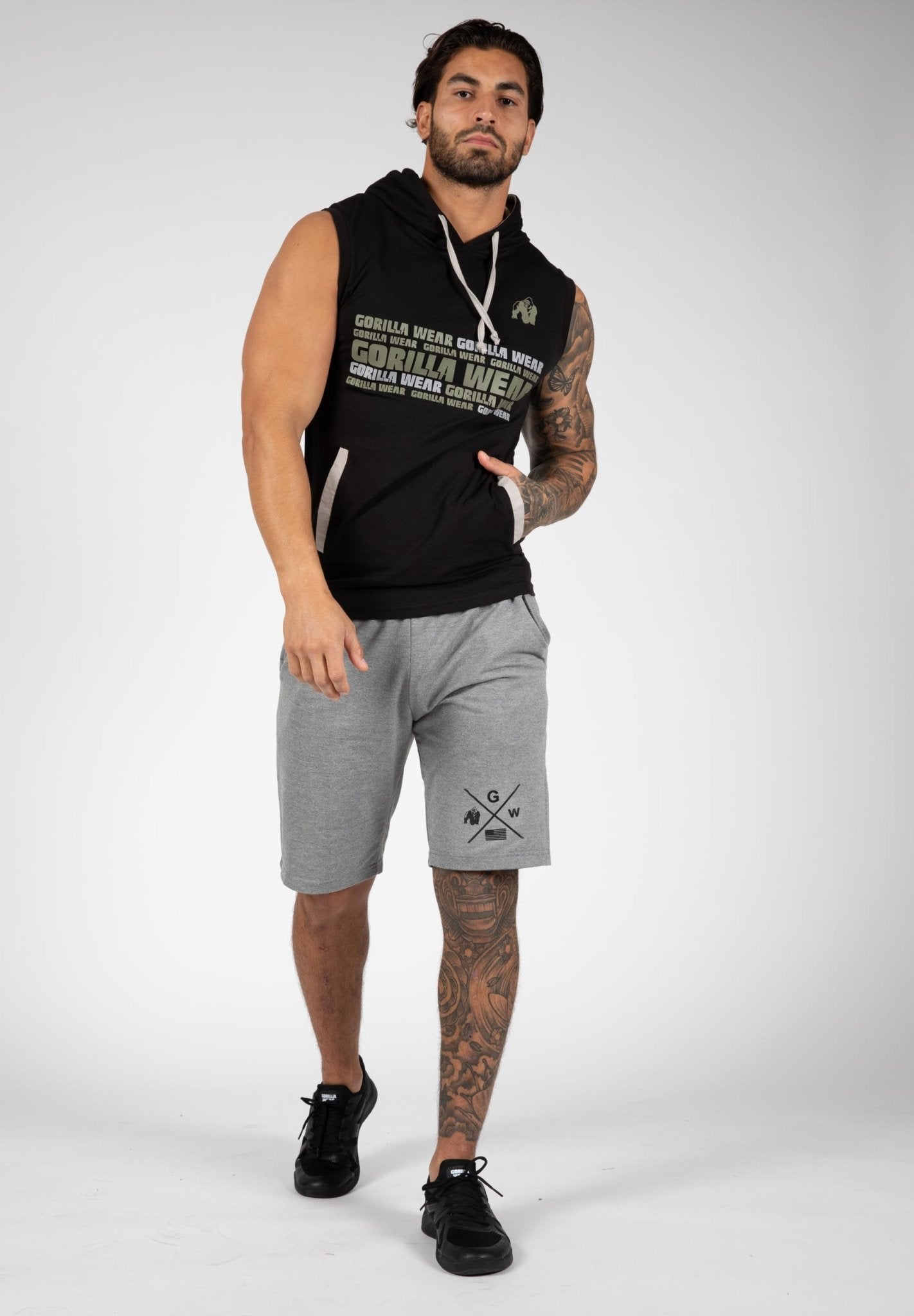 Gym king sleeveless hoodie black sale