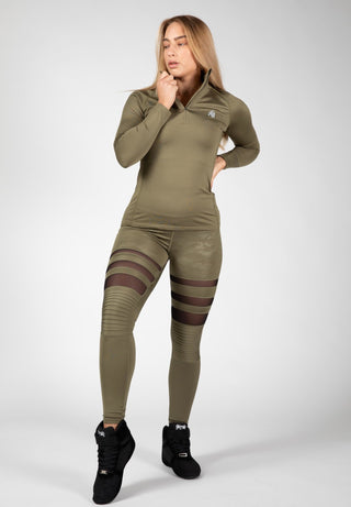 Gorilla Wear Melissa Longsleeve - Army Green - Urban Gym Wear