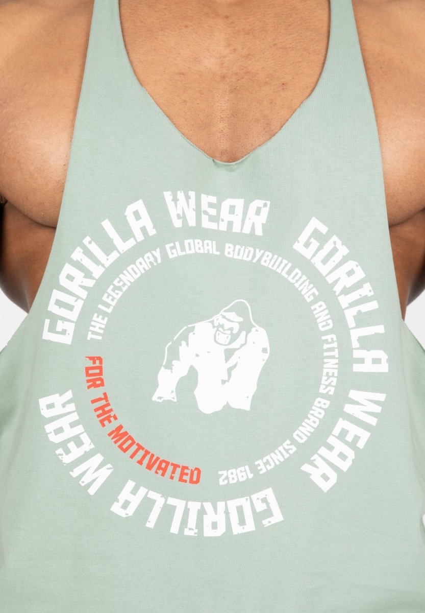 Gorilla Wear Melrose Stringer - Green - Urban Gym Wear
