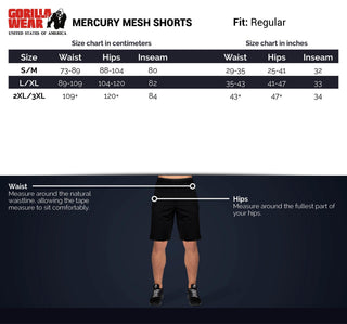Gorilla Wear Mercury Mesh Shorts - Black/Red - Urban Gym Wear