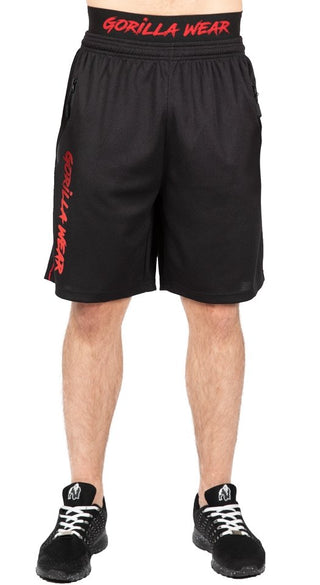 Gorilla Wear Mercury Mesh Shorts - Black/Red - Urban Gym Wear
