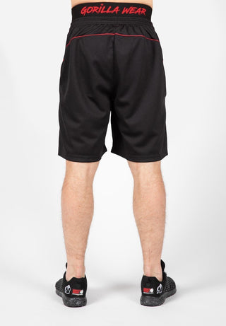 Gorilla Wear Mercury Mesh Shorts - Black/Red - Urban Gym Wear