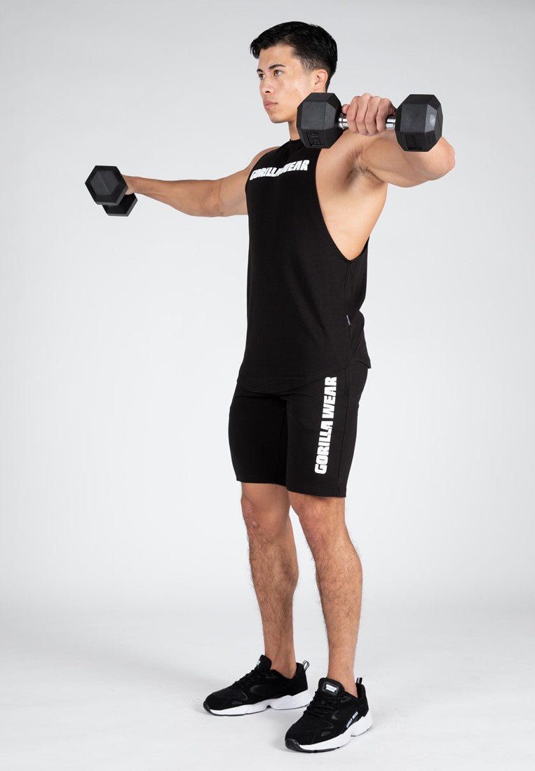 Gorilla Wear Milo Drop Armhole Tank - Black - Urban Gym Wear