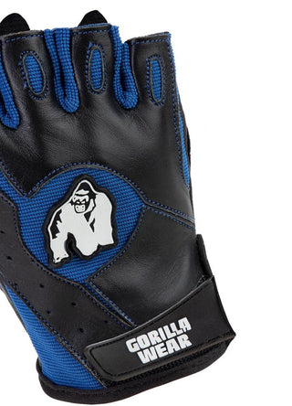 Gorilla Wear Mitchell Training Gloves - Black/Blue - Urban Gym Wear