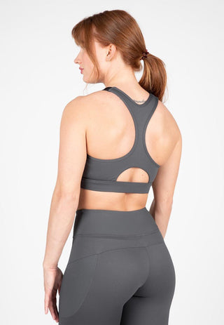 Gorilla Wear Monroe Sports Bra - Grey - Urban Gym Wear