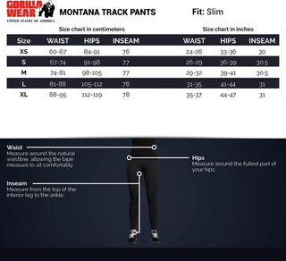 Gorilla Wear Montana Track Pants - Black - Urban Gym Wear