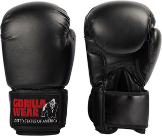 Gorilla Wear Mosby Boxing Gloves - Black - Urban Gym Wear