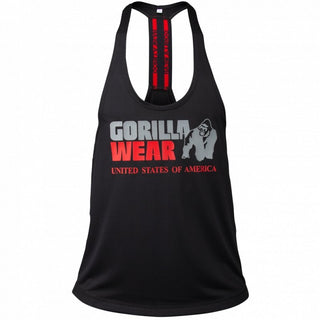 Gorilla Wear Nashville Tank Top - Black-Red - Urban Gym Wear