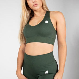Gorilla Wear Neiro Seamless Bra - Army Green - Urban Gym Wear