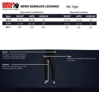 Gorilla Wear Neiro Seamless Leggings - Black - Urban Gym Wear