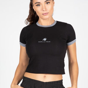 Gorilla Wear New Orleans Cropped T-Shirt - Black - Urban Gym Wear