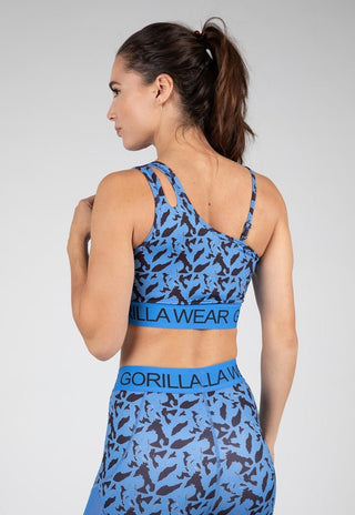 Gorilla Wear Osseo Sports Bra - Blue - Urban Gym Wear