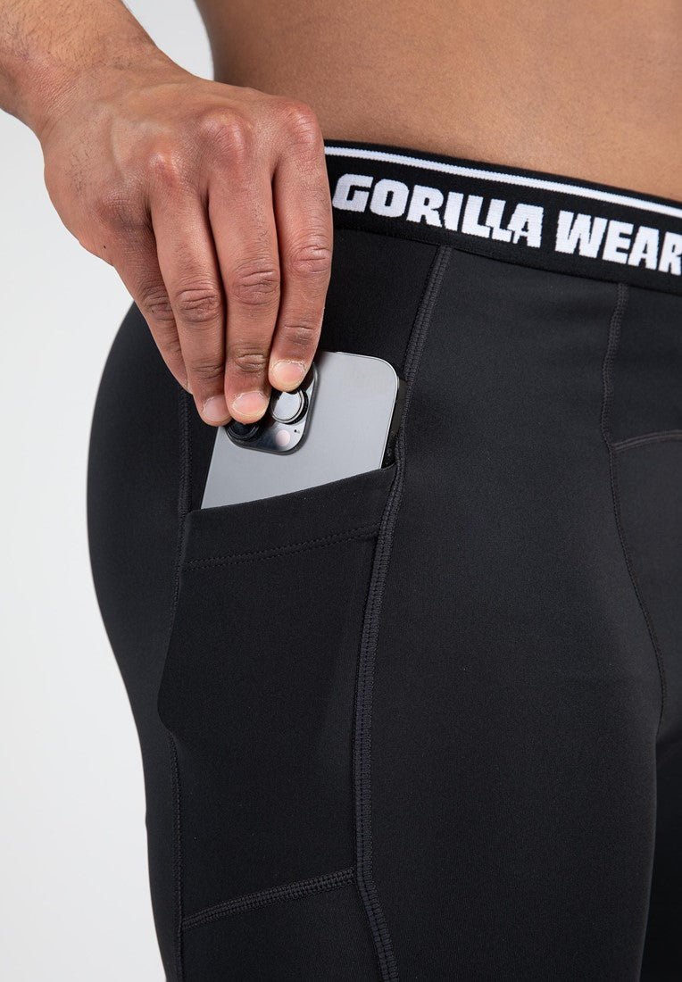 Mens running tights on sale with phone pocket