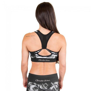 Gorilla Wear Phoenix Sports Bra - Black-White - Urban Gym Wear