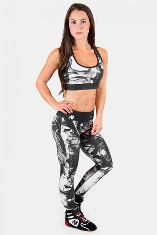 Gorilla Wear Phoenix Sports Bra - Black-White - Urban Gym Wear
