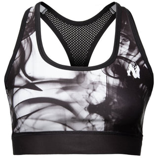 Gorilla Wear Phoenix Sports Bra - Black-White - Urban Gym Wear