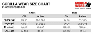 Gorilla Wear Phoenix Sports Bra - Black-White - Urban Gym Wear