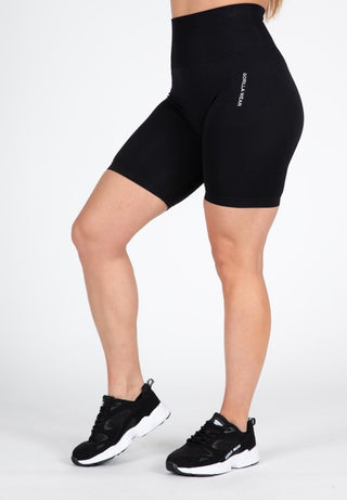 Gorilla Wear Quincy Seamless Cycling Shorts - Black - Urban Gym Wear