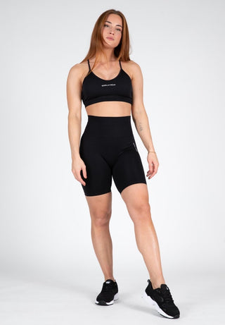 Gorilla Wear Quincy Seamless Cycling Shorts - Black - Urban Gym Wear