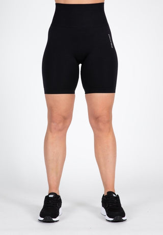 Gorilla Wear Quincy Seamless Cycling Shorts - Black - Urban Gym Wear