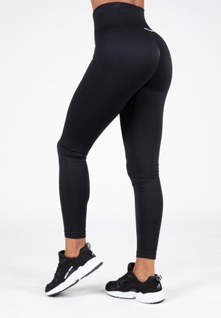 Gorilla Wear Quincy Seamless Leggings - Black - Urban Gym Wear