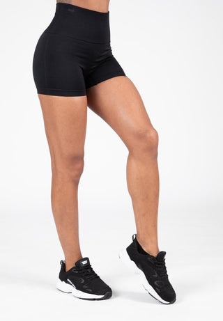 Gorilla Wear Quincy Seamless Shorts - Black - Urban Gym Wear