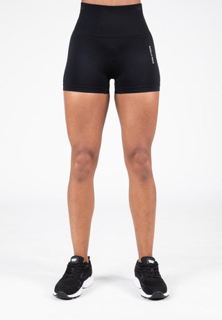 Gorilla Wear Quincy Seamless Shorts - Black - Urban Gym Wear